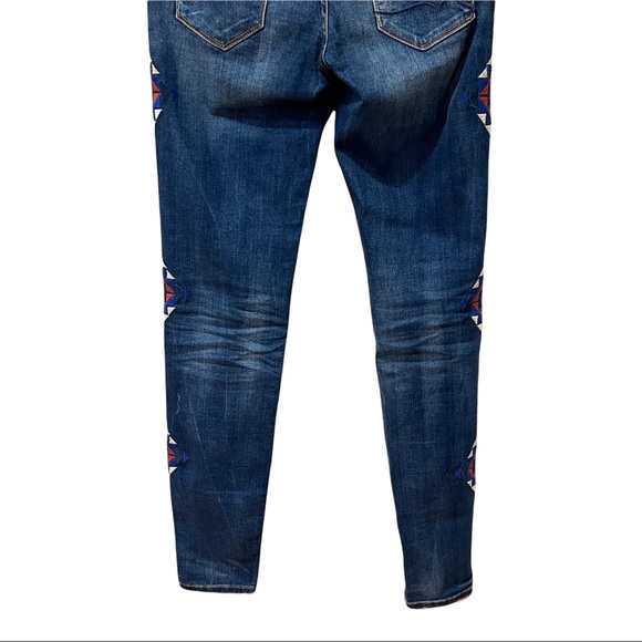 Maison Scotch Amsterdams Blauw La Parisienne Navajo Embroidered Jeans (27/32) - Picture 8 of 13
